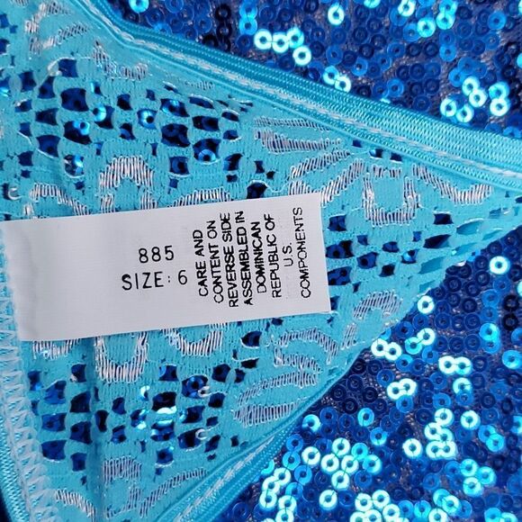 Blue Flower Thong Size 6 - Picture 4 of 6